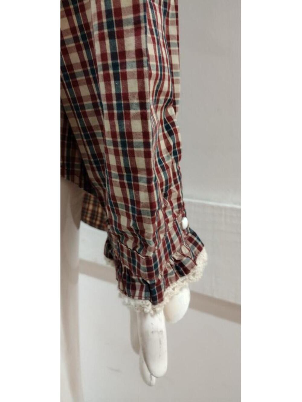 Stranger Things Plaid Long Sleeve Western Ruffed Crochet Historical Costume M/L - Picture 16 of 16